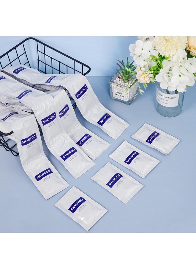 HQSLsund HQSLsund 100 pack 0.35 fl oz/10ml Travel Size Shampoo Bulk Individually Wrapped - Refreshing Mini Shampoo Packets Hair Shampoo Single Use Supplies for Homeless Care Hotel Guests, White Tea Scent  - Image 4