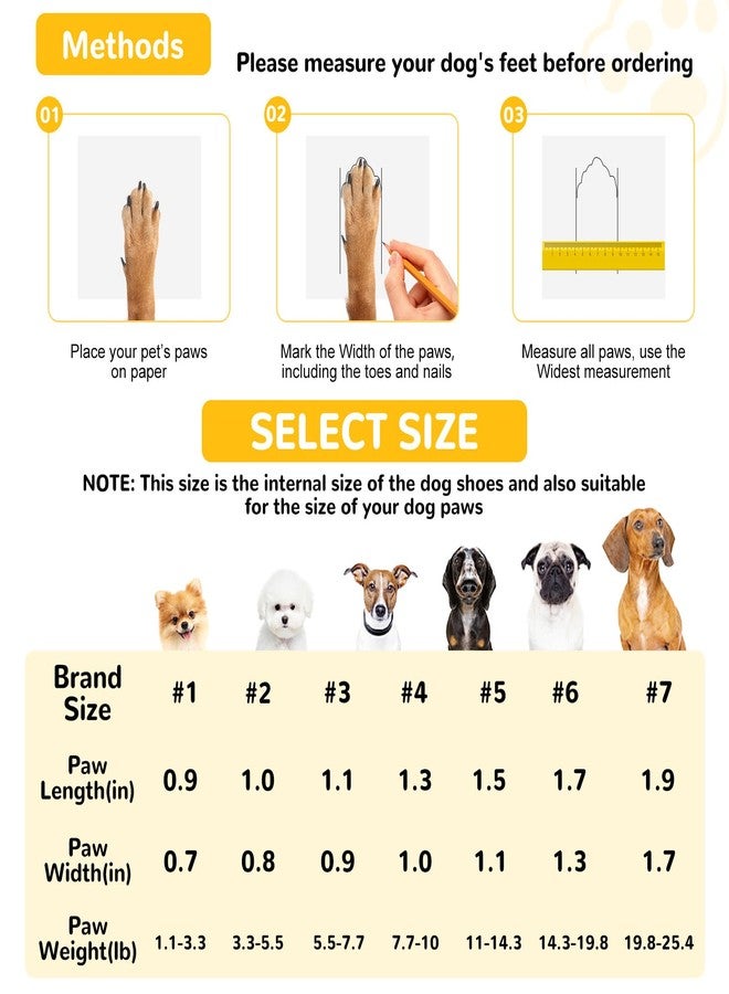 Fecialy Dog Shoes for Winter Dogs Boots & Paw Protector Warm Snow Booties Small Medium Dogs Puppies with Reflective Strip Anti-Slip Rubber Sole, Pack of 4, Size7 - Image 2