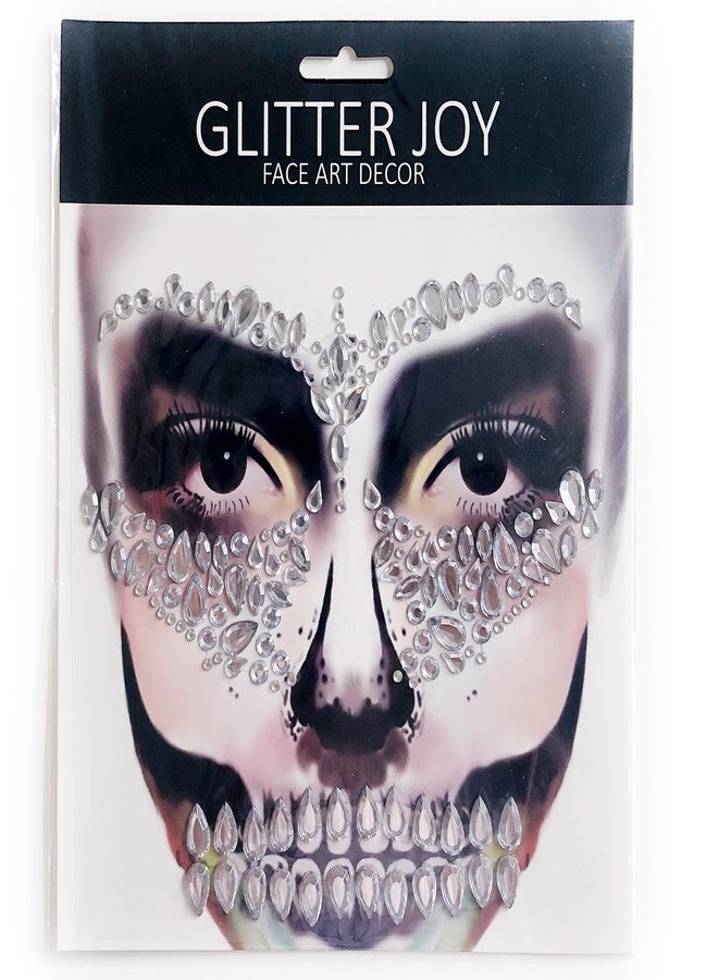 Kotbs Halloween Skeleton Face Gems - 6 Pack Skull Face Jewels Rhinestone - Image 4