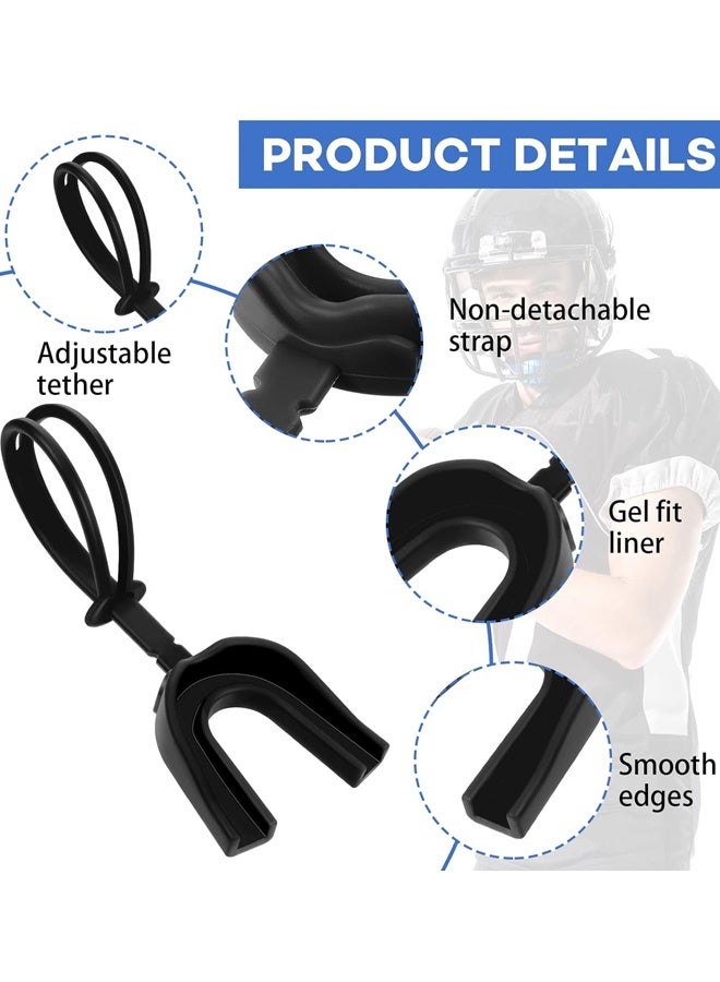 4 PCS Sports Mouthguard with Strap, Soft Mouth Piece for Football Boxing Basketball Hockey - Image 3