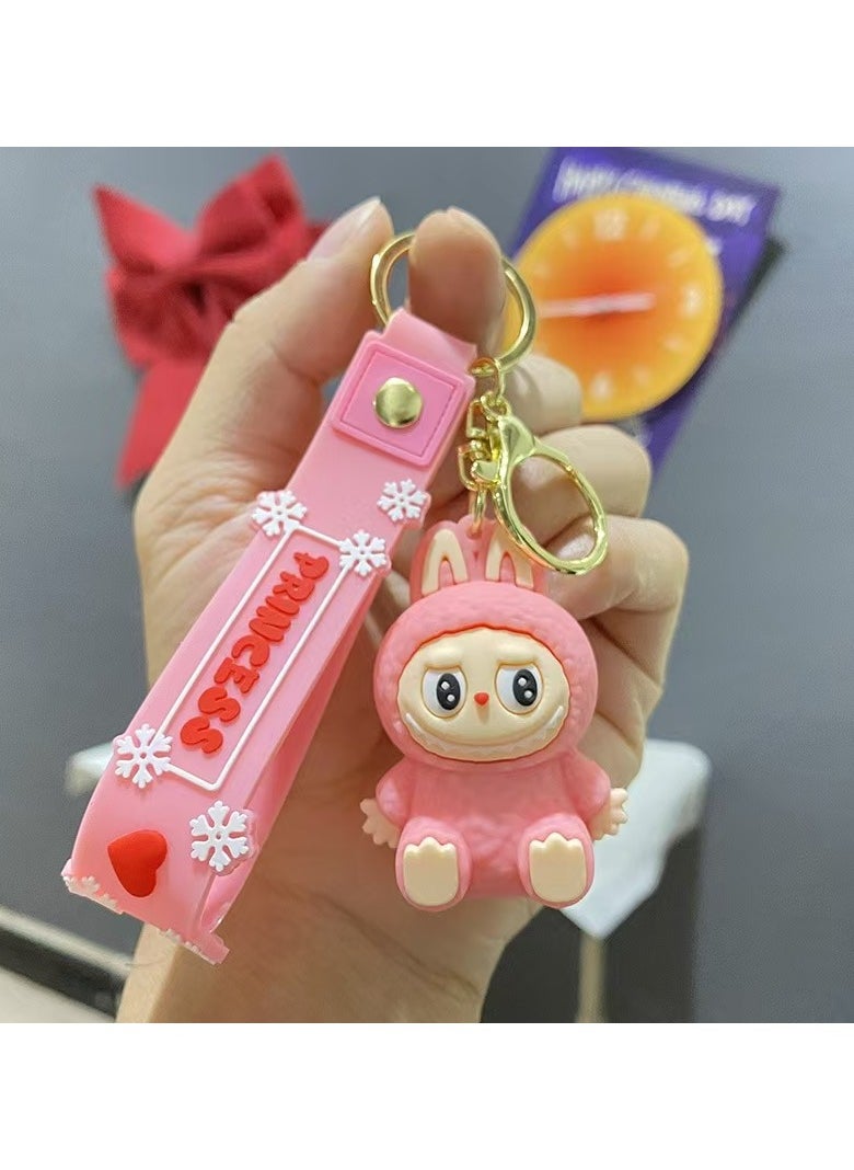 LABUBU Keychain For Women And Girls, Cute Labubu Doll Wristlet Accessories For Backpack Handbag Car Keys  - Image 1