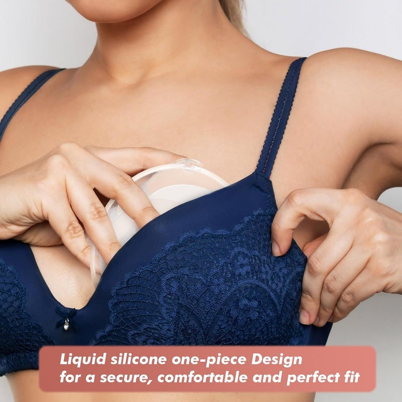 FCF Wearable Milk Collector  Silicone Milk Collectors for BreastfeedingHandsFreeDiscreetLeakProof Collection Cups for Nursing MomsReusable Silicone DesignComfortable  BPAFree28oz80ml2 Pack - Image 2