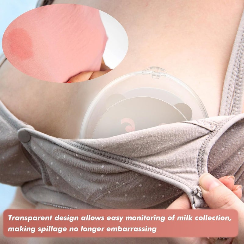 FCF Wearable Milk Collector  Silicone Milk Collectors for BreastfeedingHandsFreeDiscreetLeakProof Collection Cups for Nursing MomsReusable Silicone DesignComfortable  BPAFree28oz80ml2 Pack - Image 3