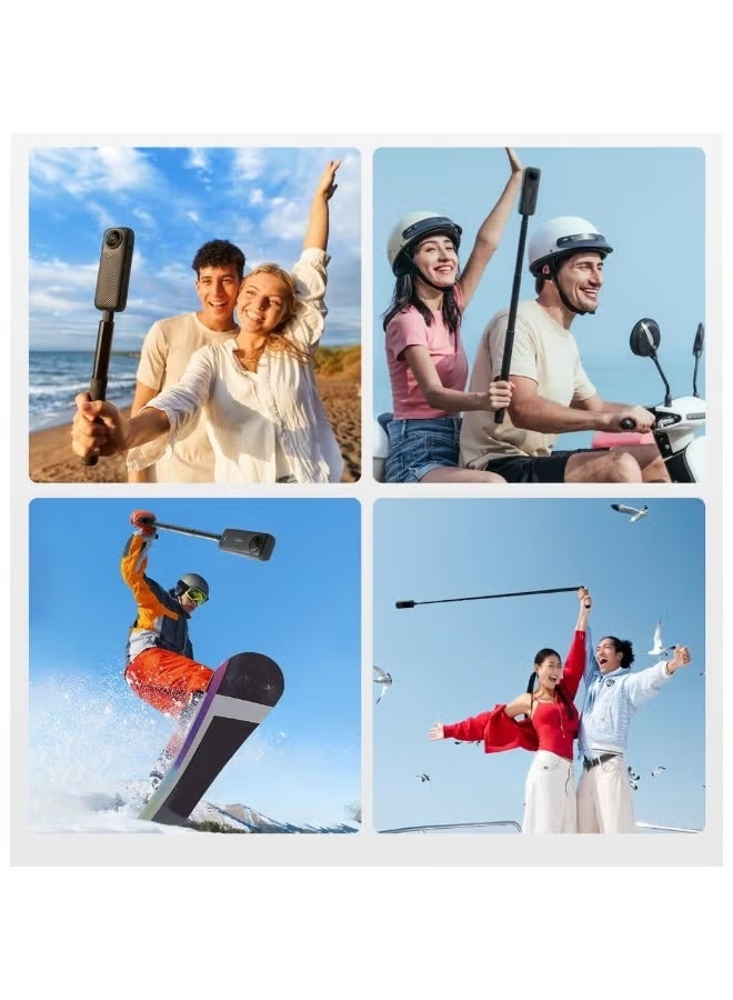 PINKSAMA Insta360X3/X4/X5 Stealth Selfie Stick Panoramic Sports Camera Universal Aluminum Alloy Extension Pole Cycling Pole (1.5m) - Image 3
