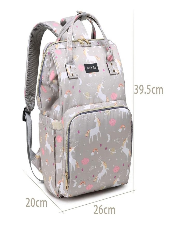 Divine Mart Baby Diaper Bag Kids Travelling Bag with Insulated Bottle Pockets for Toddlers & Infants (Unicorn Grey) - Image 5