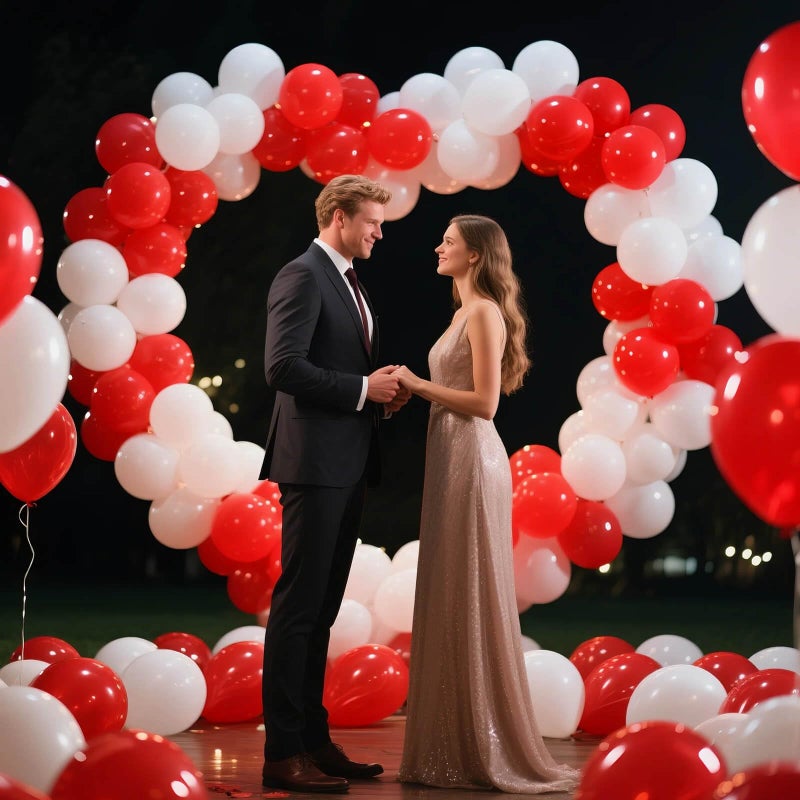 KUULBELA Red Balloon 110pcs, Red Latex Balloons12 inch for Birthday Valentine's Day Wedding(with 2 Ribbons). - Image 4