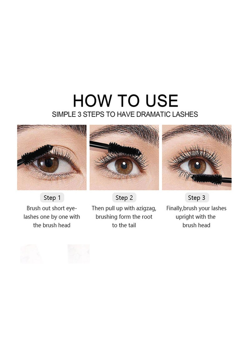 Handaiyan Mascara Black Volume And Long Waterproof Extreme Volume Matte Makeup Mascara Intense Length Lasting Curly Slender,Lengthening Smudge-Proof No Clumping,Easy To Apply Best Grande Lash  - Image 4