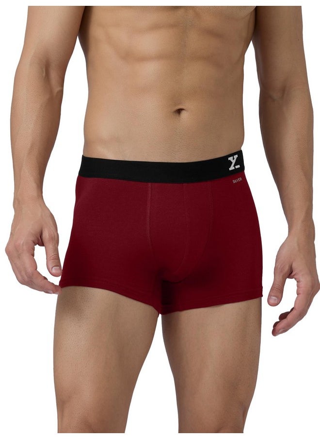 XYXX XYXX Cotton Relaxed Solid (Pack of 3) (Aero Trunks for Men Combo_Black+Dark Maroon+Brilliant Blue_L)  - Image 5