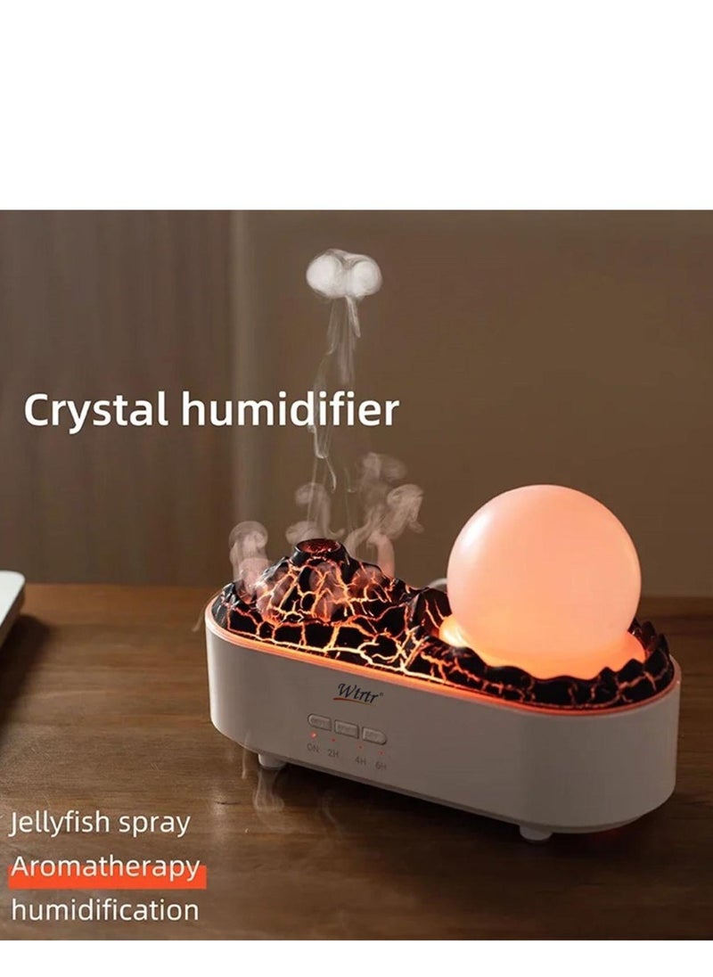 Lava Volcano Humidifier USB Aroma Diffuser with Flame Lamp - 3D Flame Ball Design, Essential Oil Ultrasonic Cool Mist Diffuser, Color Changing LED Lights - pzsku/Z0CD87C9DFDB444E78BEDZ/45/_/1736593300/910fa9e2-3d86-4f82-b944-331920840b50