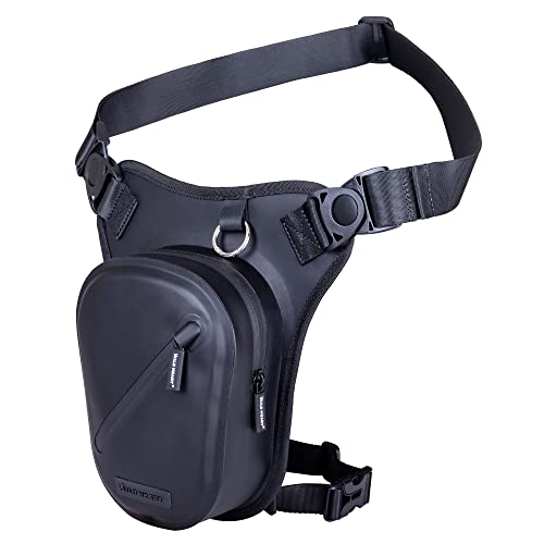 WILD HEART Waterproof Motorcycle Thigh Bag, Versatile Chest/Leg/Tool/Shoulder/Messenger/Waist Bag TPU with Rope for Outdoor Activities (Black) - Image 1