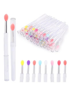Ohlove 40Pcs Silicone Lip Brushes with Cap, Reusable Applicator Brushes for Eyeshadow, Lip Gloss Mask Cream  - Image 1