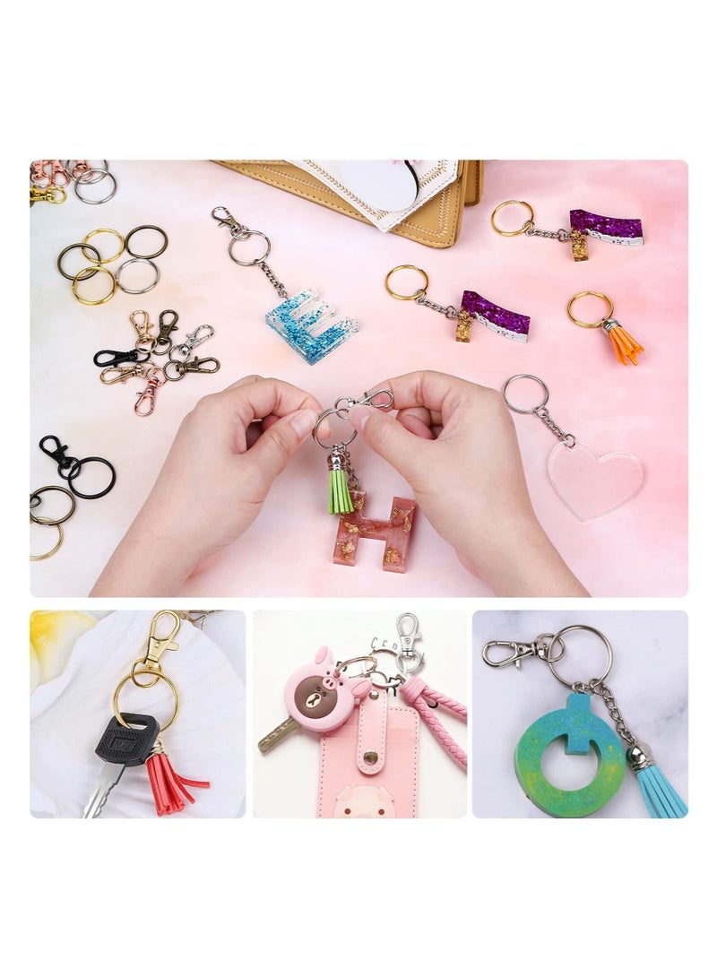 SYOSI 120pcs Key Chain Clip Hooks, Swivel Clasps Lanyard Snap Hook with Key Rings, Keychain Hooks for Lanyard, Purse and Crafting - Image 3