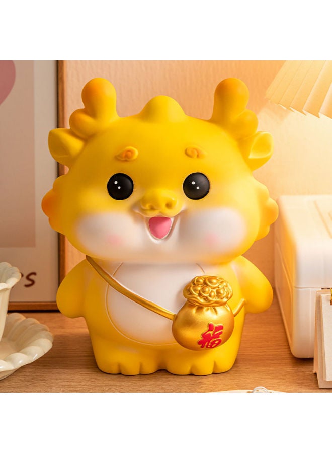 Zodiac Dragon Piggy Bank 2024 Only Can't Enter Large Capacity Savings Coin Bank Children's Day Gift-Color:[yellow] Backpack Piggy-Size:Large Size [available For Storage And Retrieval] Preferred Gifts - Image 2