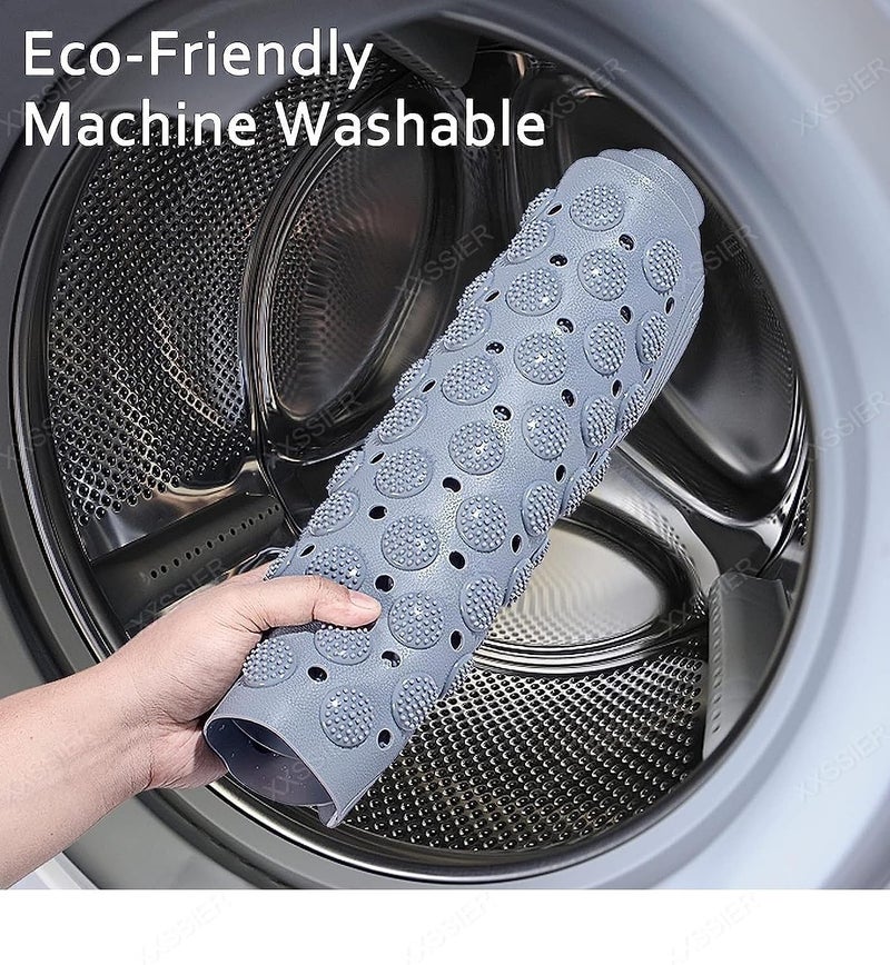 BRAVIK Shower Mat Non Slip Bathtub Mat with Suction Cups and Drain Holes Bath Mat Anti Slip for Kids Elderly with Foot Scrubber Massage - Image 5