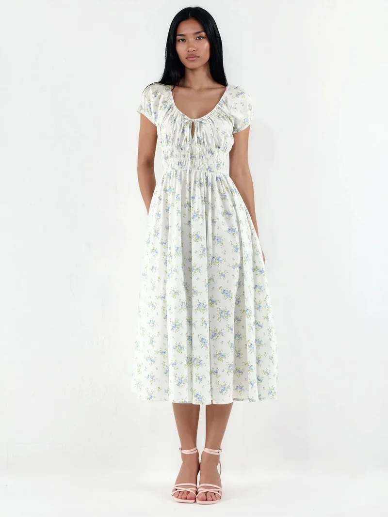 Busem BUSEM Floral Cotton Poplin Midi Dress