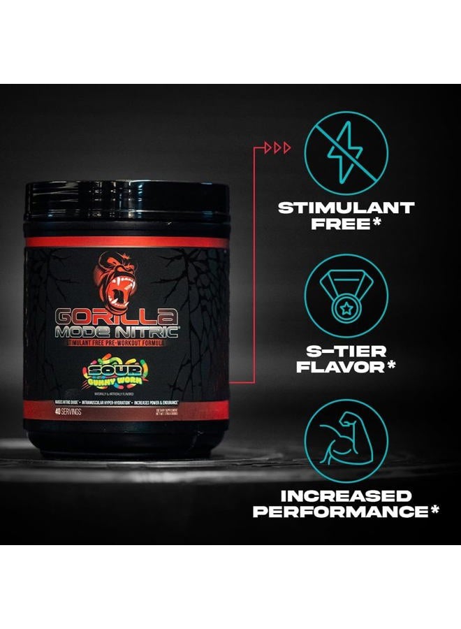 Gorilla Mind Gorilla Mode Nitric Upgraded Stimulant Free Pre-Workout – Best Tasting and Most Effective Stimulant Free Pre-Workout/Massive Pumps · Vasodilation · Power / 772 Grams (Orange Rush) - Image 3