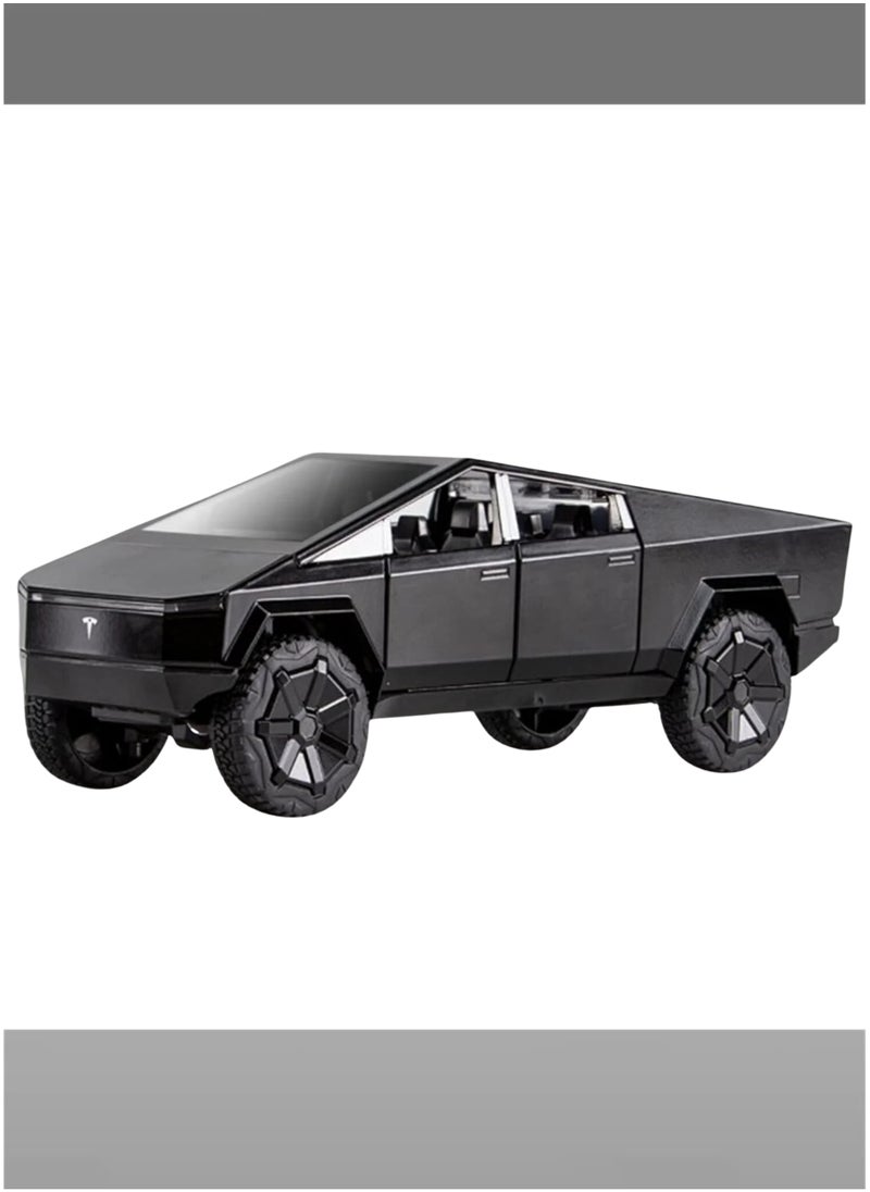 XHD - نموذج معدني لشاحنة تسلا سايبر تراك - دايكاست بمقياس 1:24 XHD 🚗⚡ - Image 1