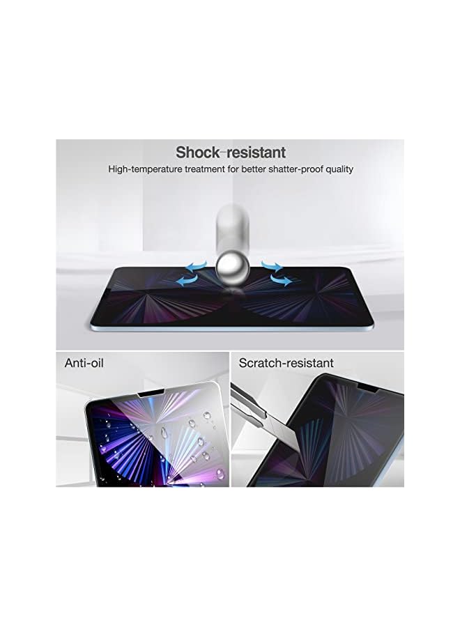 Procases 4-Way Privacy Screen Protector For Ipad Pro 11 4Th Gen 2022, 10.9” Ipad Air 5/4, Ipad Pro 11 3Rd 2Nd 1St, 360 Degree Tempered Glass Film Guard - Image 4