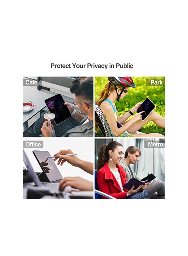 Procases 4-Way Privacy Screen Protector For Ipad Pro 11 4Th Gen 2022, 10.9” Ipad Air 5/4, Ipad Pro 11 3Rd 2Nd 1St, 360 Degree Tempered Glass Film Guard - Image 5