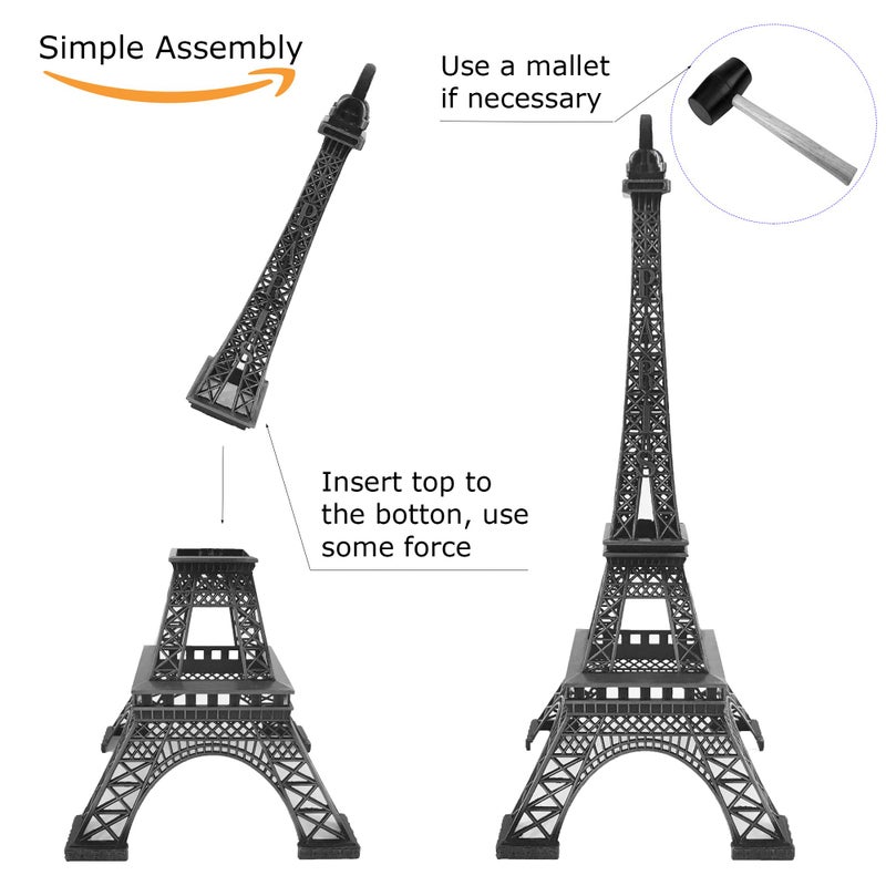allgala allgala 15"" Eiffel Tower Statue Decor Alloy Metal  Bronze  - Image 4