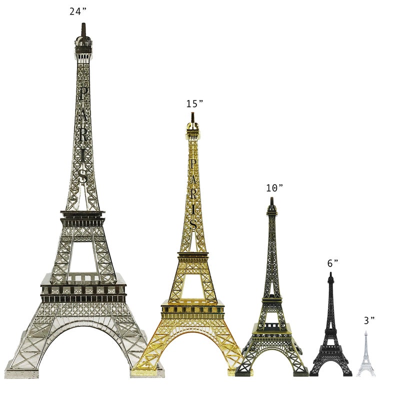allgala allgala 15"" Eiffel Tower Statue Decor Alloy Metal  Bronze  - Image 5