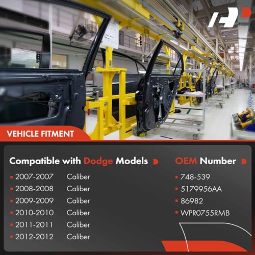 A-Premium Power Window Regulator with Motor Compatible with Dodge Caliber 2007-2012 Hatchback Rear Passenger Side - Image 3