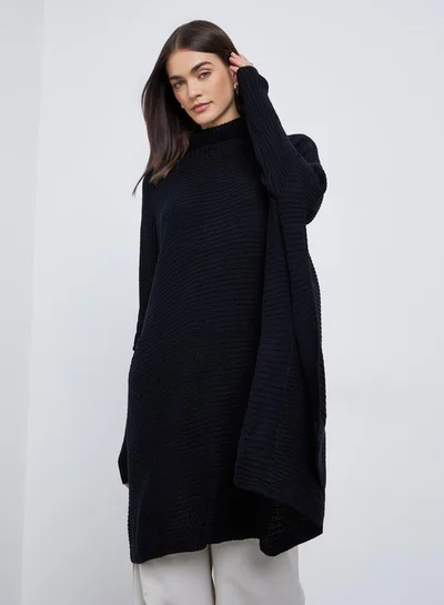 Styli Styli Oversized Longline Chunky Knit Sweater