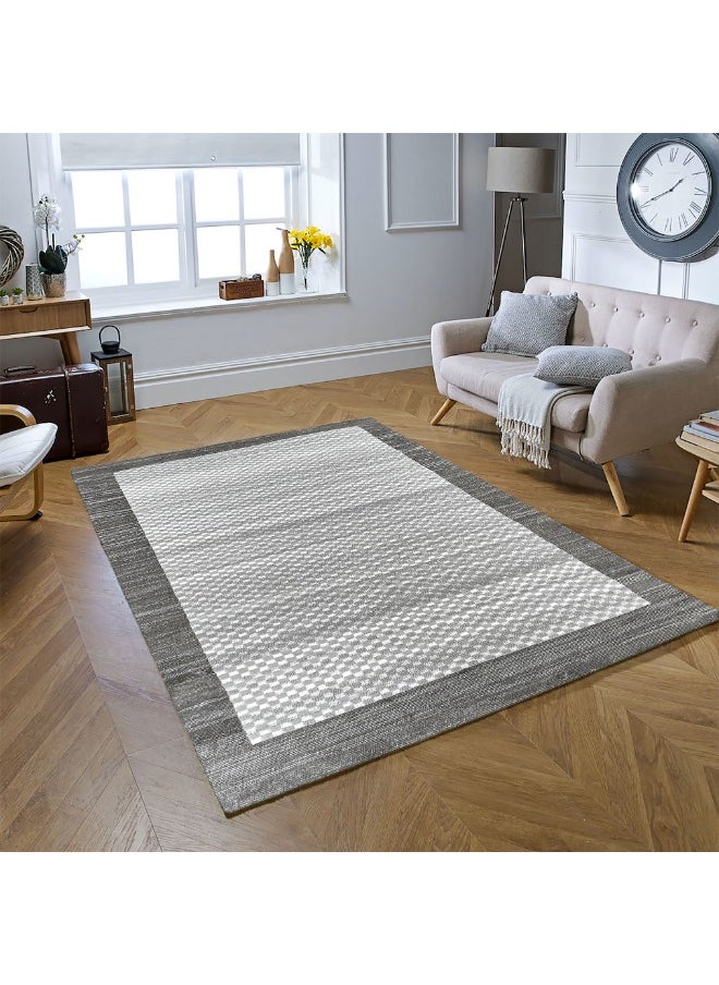 HANDPICKED FURNITURE Handpicked Furniture Neutral Grey Rug, Ultra Soft Area Carpets For Bed Room, Living Room, And Dining Room, Anti Slip Floor Carpets, Easy To Clean, Made In Turkey, Rectangle  - Image 1