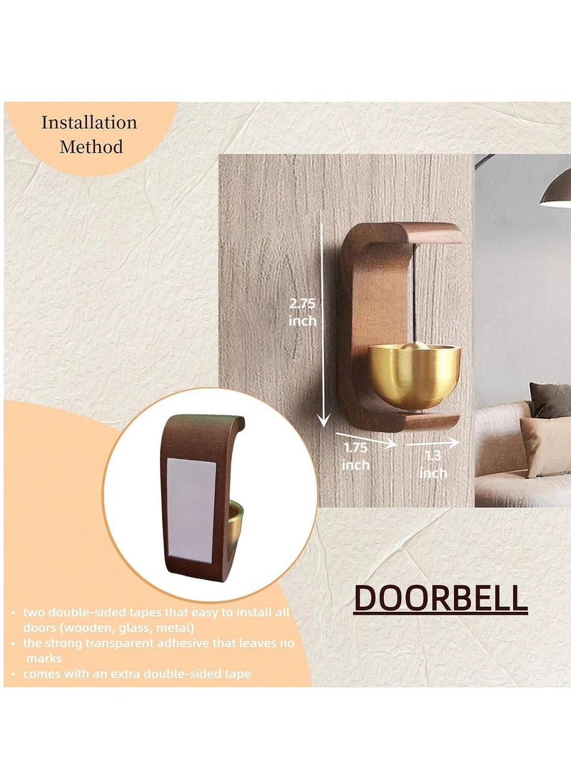 Shopkeepers Bell for Door Opening, Door Chime for Business When Entering, Easy Install with Double-Sided Tape Doorbell, Hanging Bells for Home Office Store Door Entry Alert Chime and Decoration - Image 2