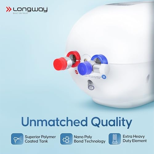 Longway Hotspring 3 Litres Instant Water Heater | Advanced Multi-Layered Safety | 3000 W Powerful Heating | Suitable For Kitchen & Bathroom | 5 Years Warranty on Tank | Off-White - Image 2