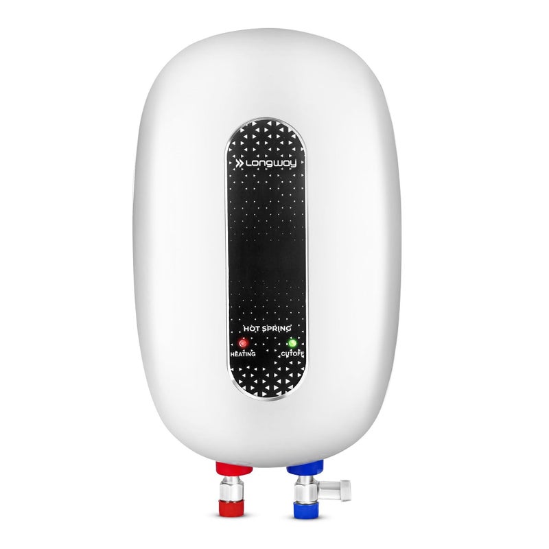 Longway Hotspring 3 Litres Instant Water Heater | Advanced Multi-Layered Safety | 3000 W Powerful Heating | Suitable For Kitchen & Bathroom | 5 Years Warranty on Tank | Off-White - Image 4