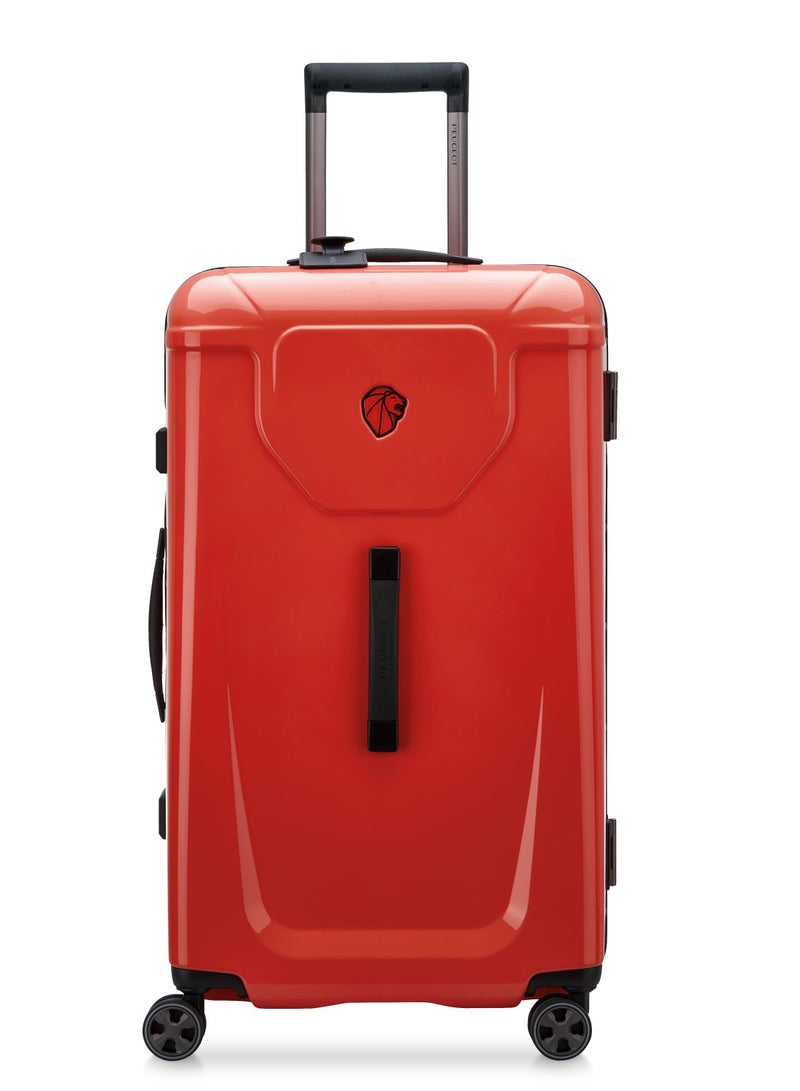 PEUGEOT Voyages 73 cm Hardcase 4 Double Wheel Check-In Luggage Trunk Trolley - Red  - Image 1