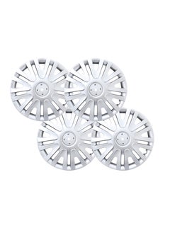 Al Khateeb Universal Car Speed Max Wheel Cap Cover/ Hubcap Silver 14" - Set Of 4 