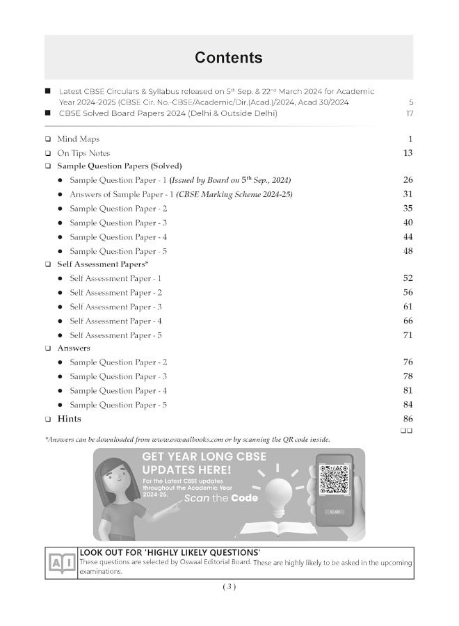 Oswaal CBSE Sample Question Papers Class 10 Artificial Intelligence Book (For 2025 Exam)