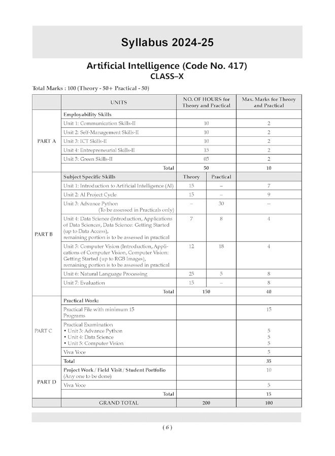 Oswaal CBSE Sample Question Papers Class 10 Artificial Intelligence Book (For 2025 Exam)