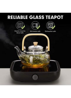 GGEROU Glass Teapot With Glass Infuser,900ml/30oz Teapot With Strainer For Loose Tea,Stovetop Safe Tea Kettle  - Image 3