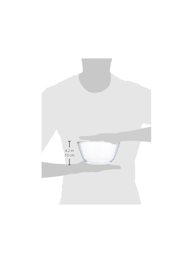 S-TOP ROUND GLASS MIXING BOWL OVEN SAFE MIXING BOWL GLASS SERVING BOWL 1.3 LITER - Image 4