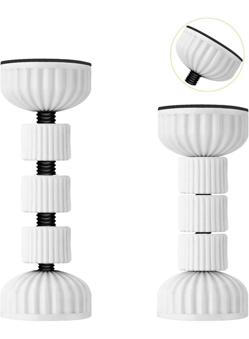 Headboard Plugs, 2 Pcs Bed Stoppers for Headboard, Adjustable Bedside Table Bed Telescopic Support Stabilizer Plugs, Bedside Anti Shake Tool for Beds Cabinets Sofas, 3.7-4.5 inch - Image 1