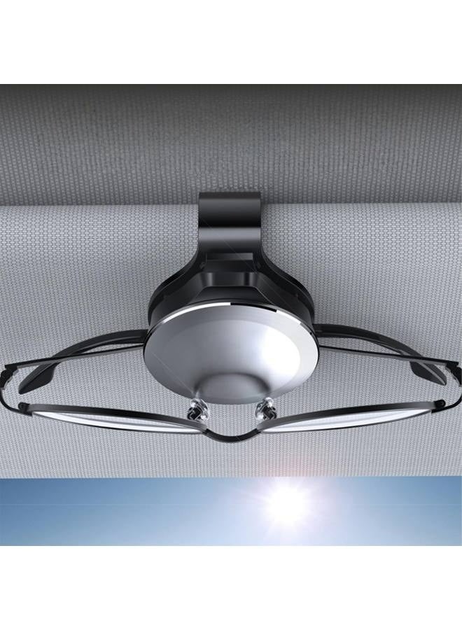 Sunglasses Holder for Car, Custom Logo and Text Visor Sunglasses Holder Clip, Aluminum Alloy Car Sunglass Holder Organizer, Easy to Install, Eyeglass Car Accessories for Women Men (Grey) - Image 3