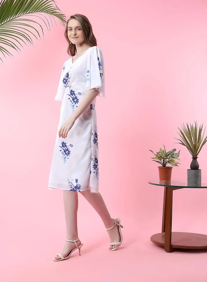 Mish Floral Twist-Front Dress