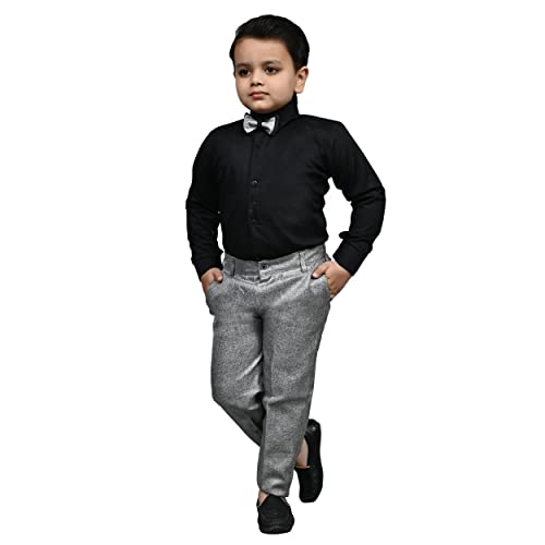 ZOLARIO Boys Clothing Set 3 Piece Dress for Boys, Set of Coat, Pant & Shirt, Ideal for Wedding and Birthday. 8-9 Yrs Grey - Image 5