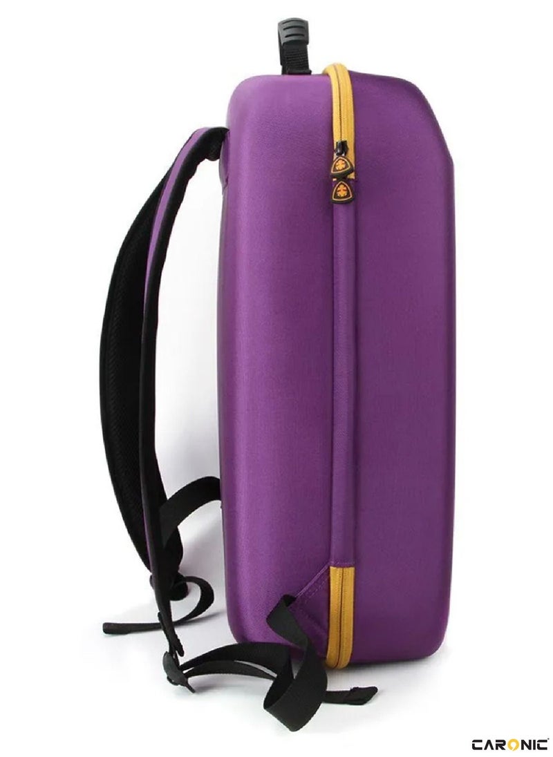 CARONIC Travel Handbag For PS5 Console Shockproof Shoulder Bag Purple  - Image 4