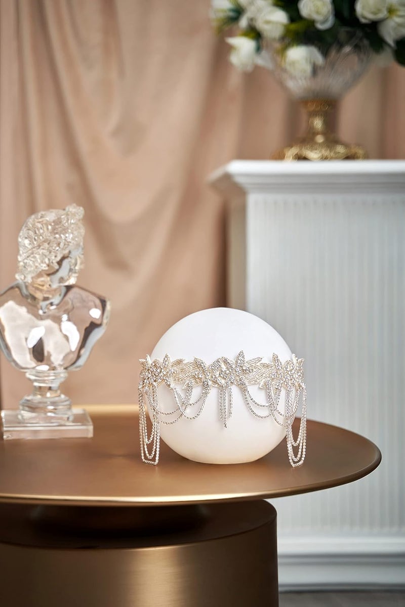 BABEYOND 1920s Flapper Headpiece Roaring 20s Headband Great Gatsby Headband Chain for Women Vintage Hair Accessory - Image 4