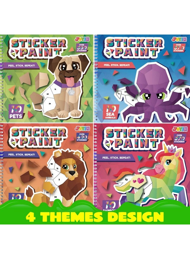 JOYIN 4-Pack Crafts for Kids Sticker Painting Book Gift Party Favor Creations 40 Pictures - Mess-Free Art Play for Kids' Creative Adventures at Home and While Traveling - Image 3