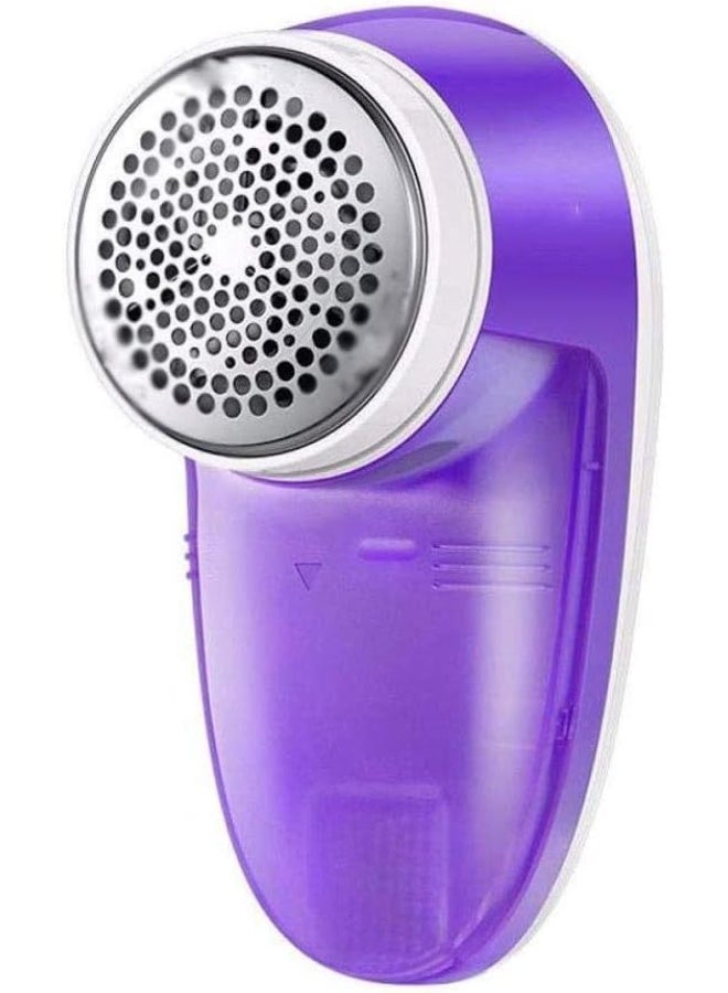مزيل الوبر الكهربائي، ماكينة حلاقة قماش قابلة لإعادة الشحن، لون بنفسجي، بشفرات من الفولاذ المقاوم للصدأ - Image 1