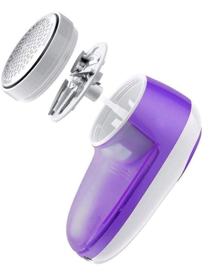 مزيل الوبر الكهربائي، ماكينة حلاقة قماش قابلة لإعادة الشحن، لون بنفسجي، بشفرات من الفولاذ المقاوم للصدأ - Image 4