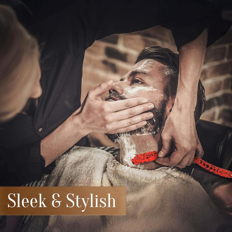 FACON Facón Straight Razors for Men - Professional Barber Straight Edge Razor Kit with 100 Blades, Classic Stainless Steel Barbero Shaver for a Smooth & Precise Shave, Premium Barber Razor for Men's Shaving - Image 3
