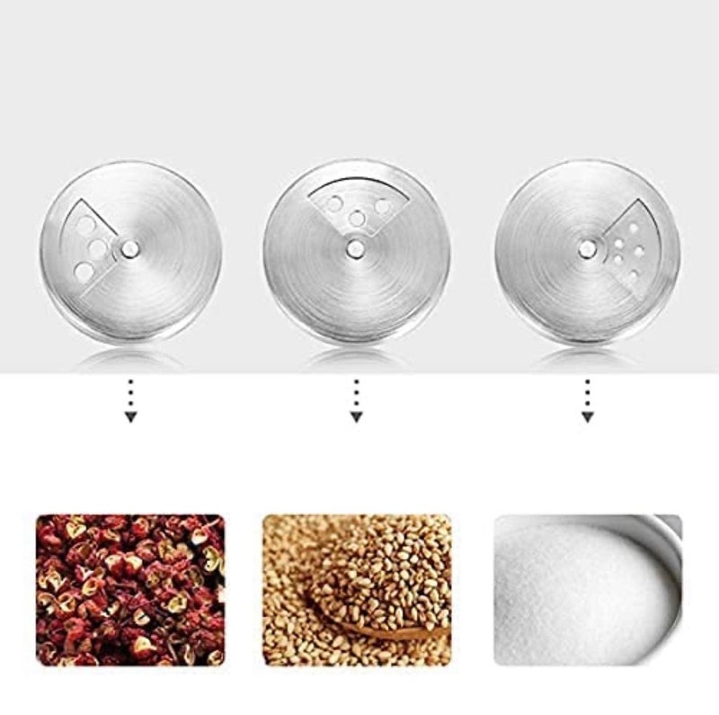 HAINE Stainless Steel Salt and Pepper Shaker with Transparent Glass 100 ml (Set of 2) with Stand - Image 3