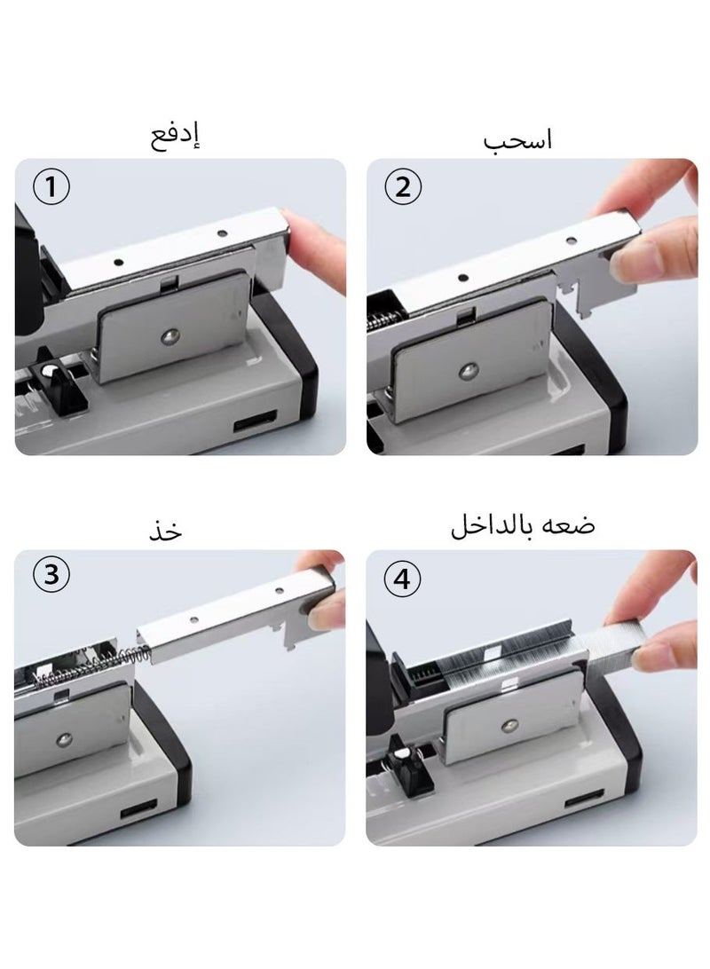 Huapuda Heavy Duty Stapler，Large size labor-saving stapler can staple 100 pages once a time (Black) - Image 3