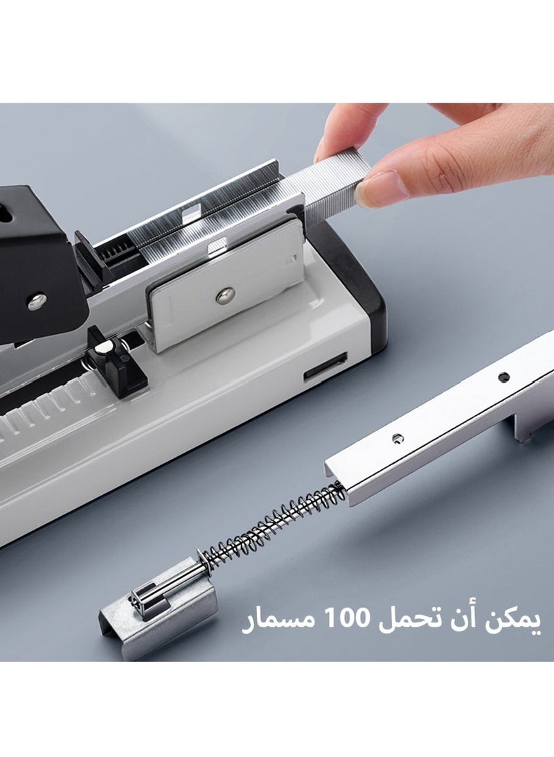 Huapuda Heavy Duty Stapler，Large size labor-saving stapler can staple 100 pages once a time (Black) - Image 5